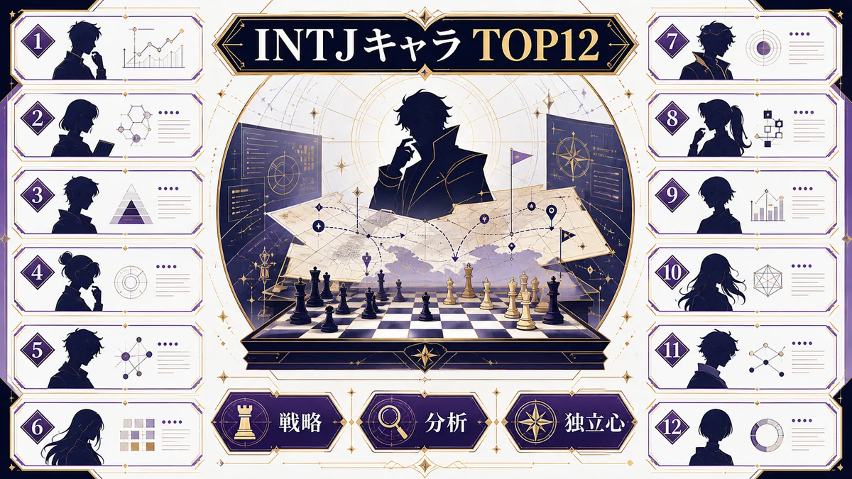 INTJキャラTOP12と戦略・分析・独立心