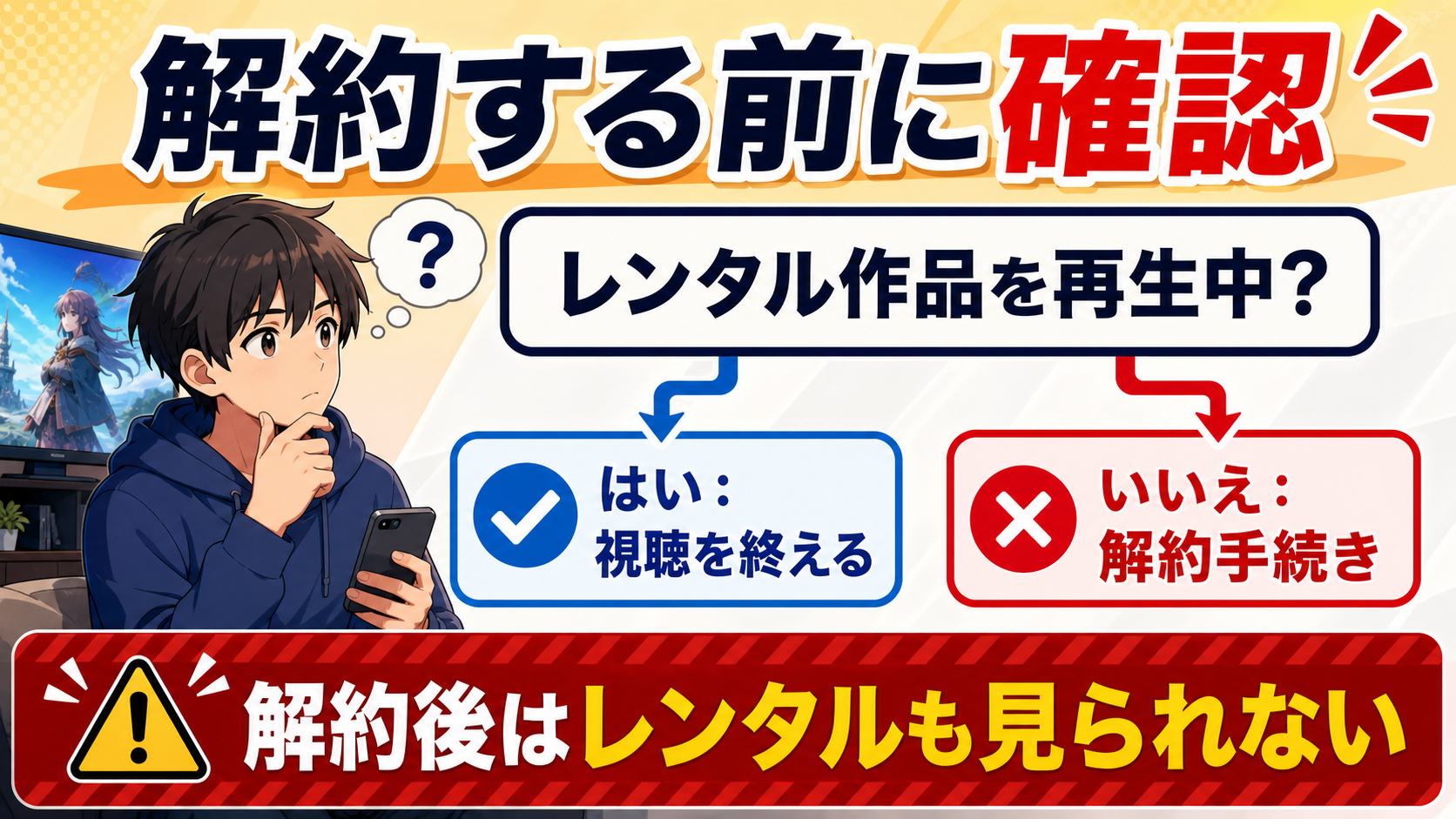 レンタルせず見放題を探す判断ルート