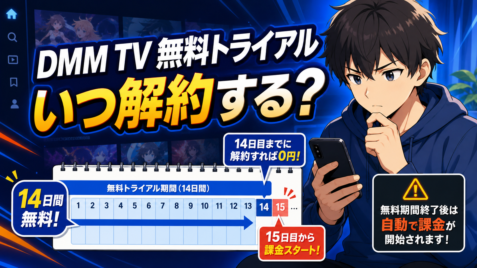 DMM TVとPrime Videoの料金・アニメ視聴を比較するアイキャッチ